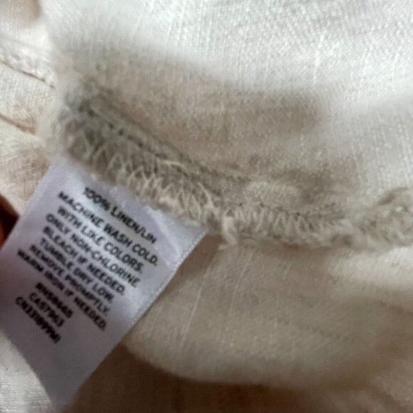 Caslon Womens Single Button Blazer Jacket Small Ivory Pockets Lightweight Linen - Picture 4 of 8